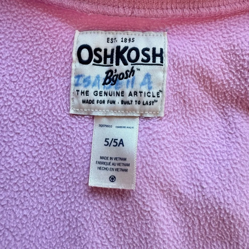 Girls 4pc Fleece Jacket Bundle OshKosh B’gosh Pink Blue Size 5T